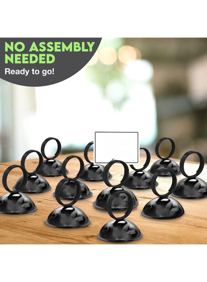 LAMAY 12PCS Place Card Holder, Table Cardholder Tabletop Menu Holder Harp-Clip Number Holder Recipe Holder Reserved Card Holder, Color,Gold - Image 4